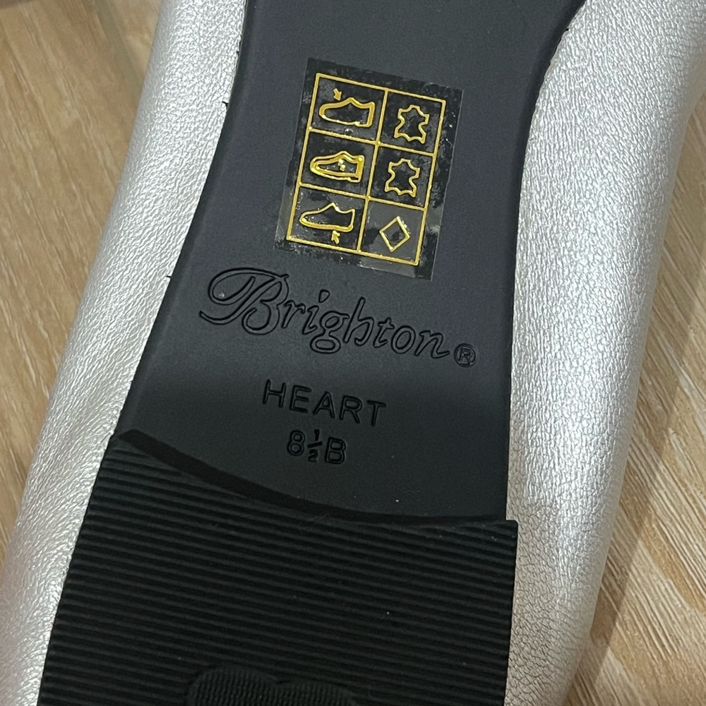 Brighton Silver Flats with Heart Accent - Picture 7 of 8